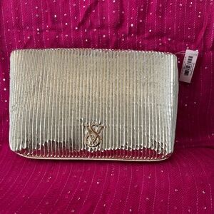 Victoria's Secret Gold Cosmetic Bag